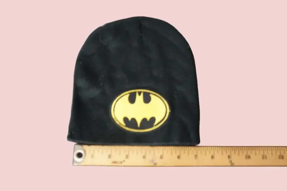 DC Comics Batman Black Beanie Hat with Yellow Logo